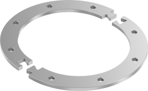 Flange 2-parted with hole pattern acc. To DIN 24154, T2 -0