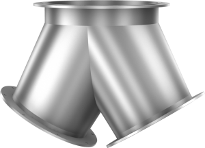 Conical symmetrical forks 60°, with loose flange on all sides-0