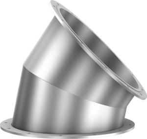 Segments R = 1,25 D, 45° , with loose flange on both sides-0