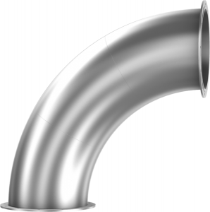Bends R = 1 D, 90°, with loose flange on both sides-408